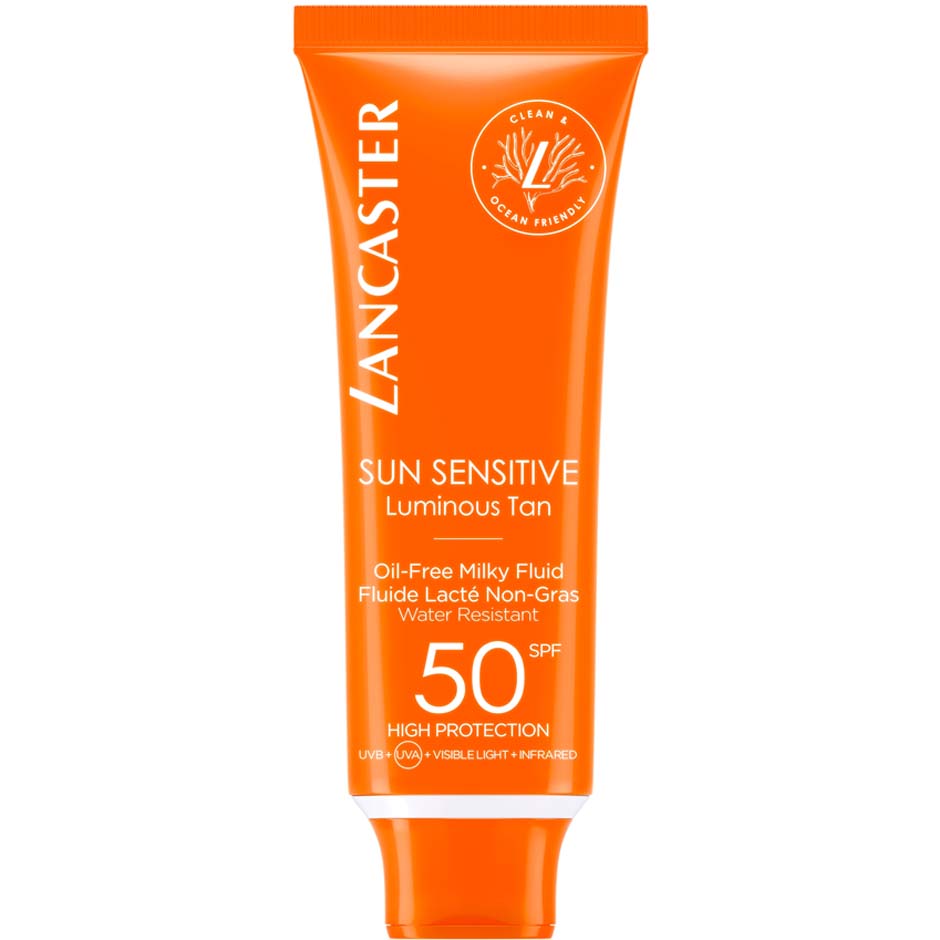 Lancaster Sun Sensitive Oil Free Milky Fluid SPF50 - 50 ml Hudpleie - Solprodukter - Solkrem - Solbeskyttelse til kropp