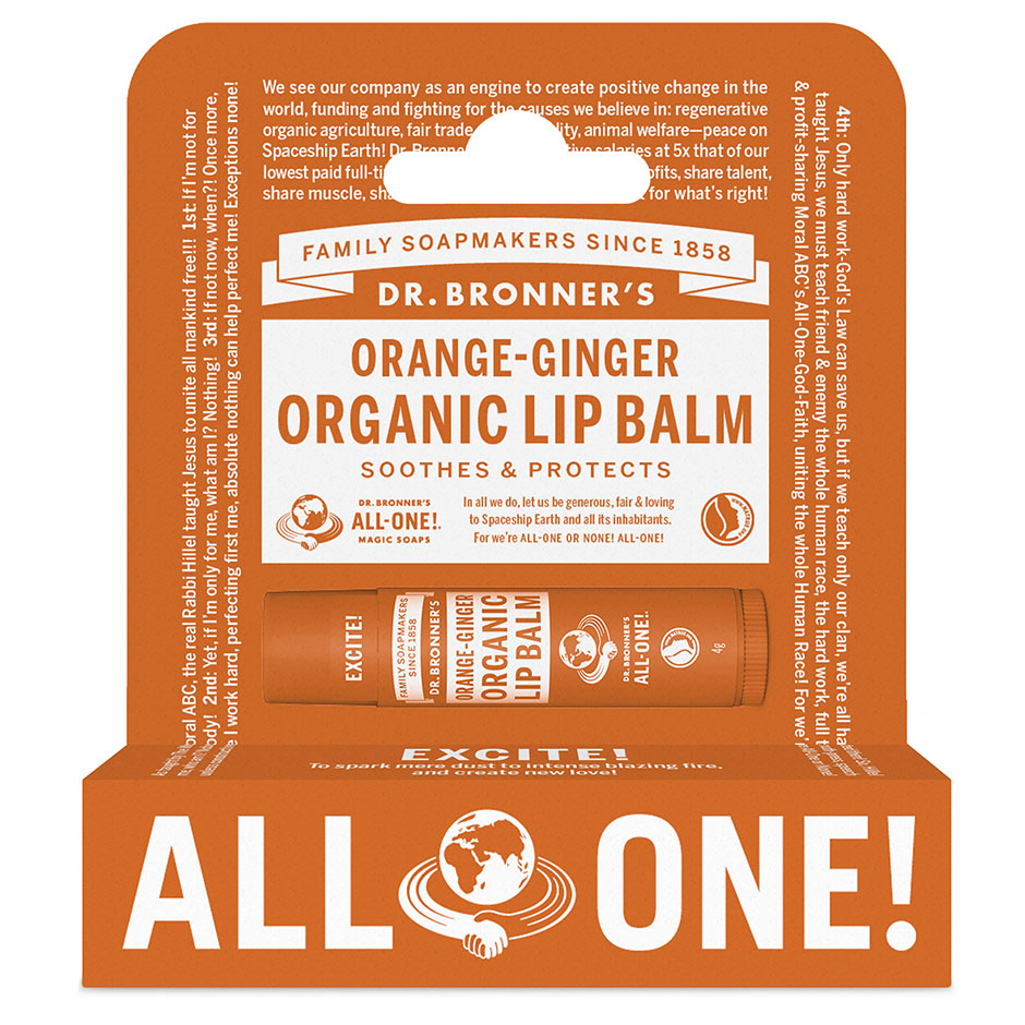 Orange-Ginger Organic Lip Balm Hang Pack