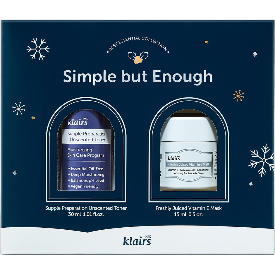 Klairs Simple but Enough - Skincare Kit Unscented Toner & Vitamin E Mask - 45 ml Hudpleie - Gaver & Hudpleiesett - Ansikt