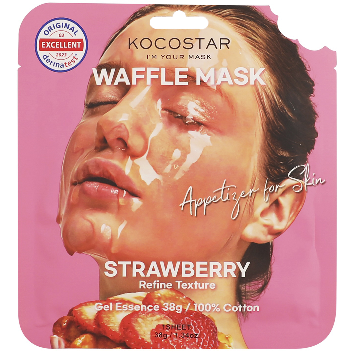 Waffle Mask Strawberry