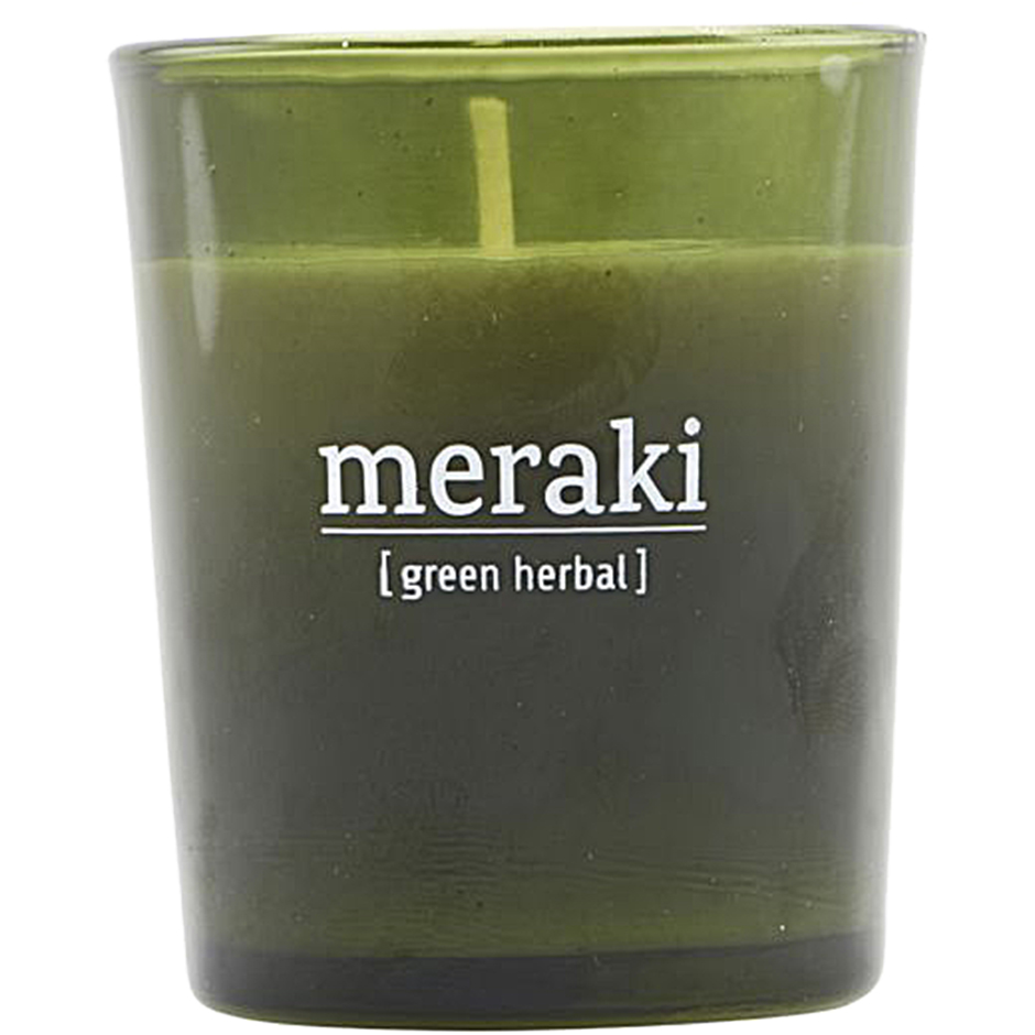 Green Herbal Scented Candle