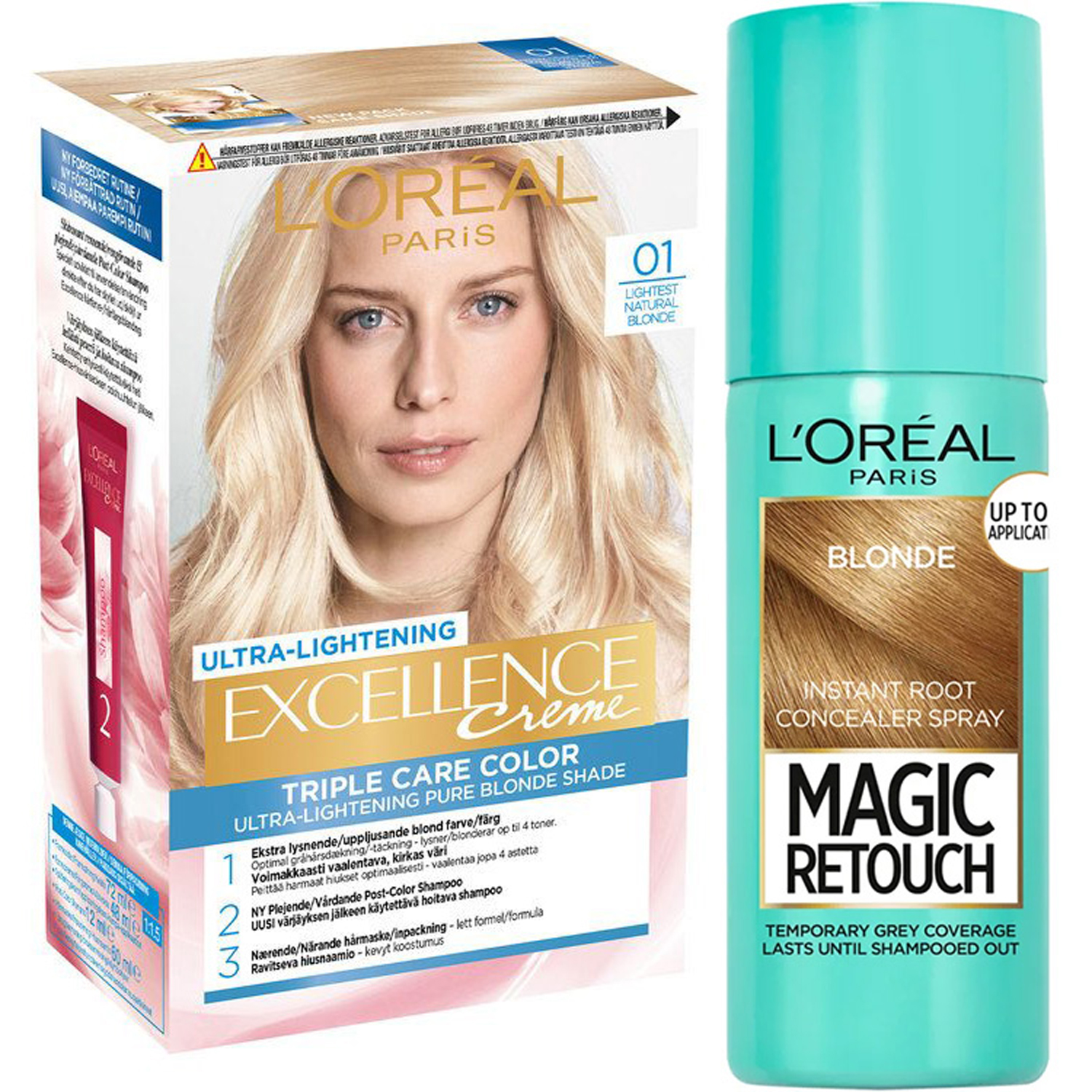 Excellence 01 + Magic Retouch Blonde