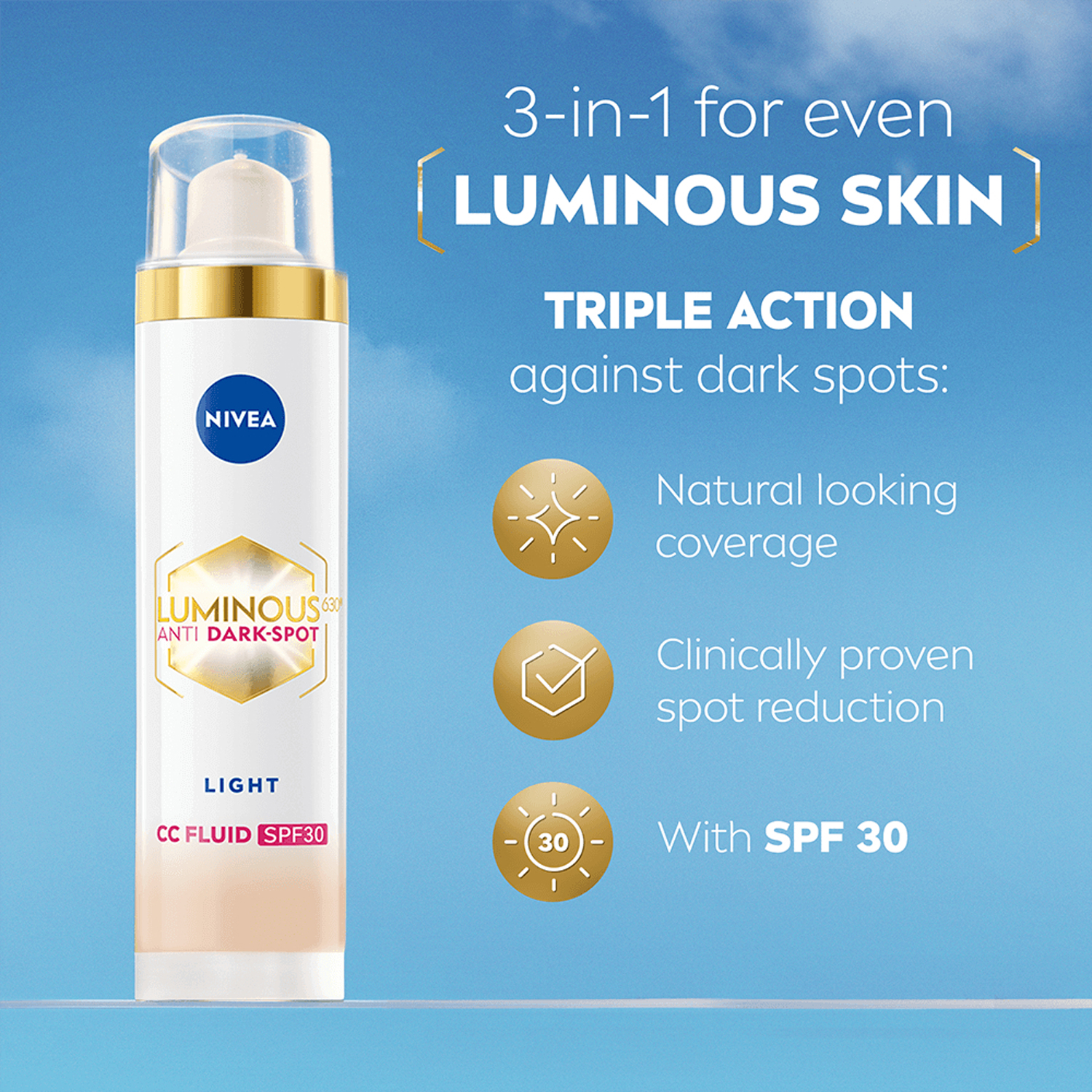 Luminous 630 Anti Dark-Spot CC Fluid 3-in-1 Light SPF30