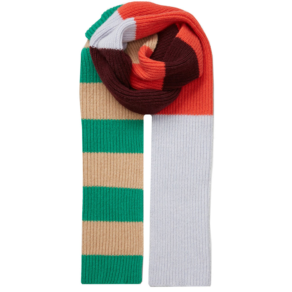 Cass Block Scarf Ming Green