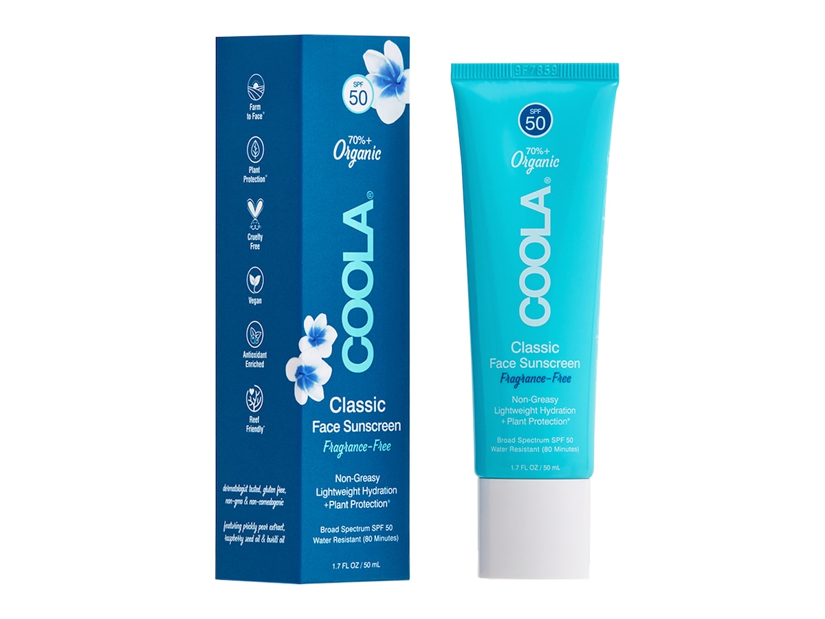 COOLA Classic Face SPF50 Silkemyk og luktfri solkrem til ansikt, tilfører fuktighet, 50ml - 50 ml Hudpleie - Solprodukter - Solkrem - Solbeskyttelse til ansikt
