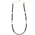 Heishi Delight Necklace Black Gold