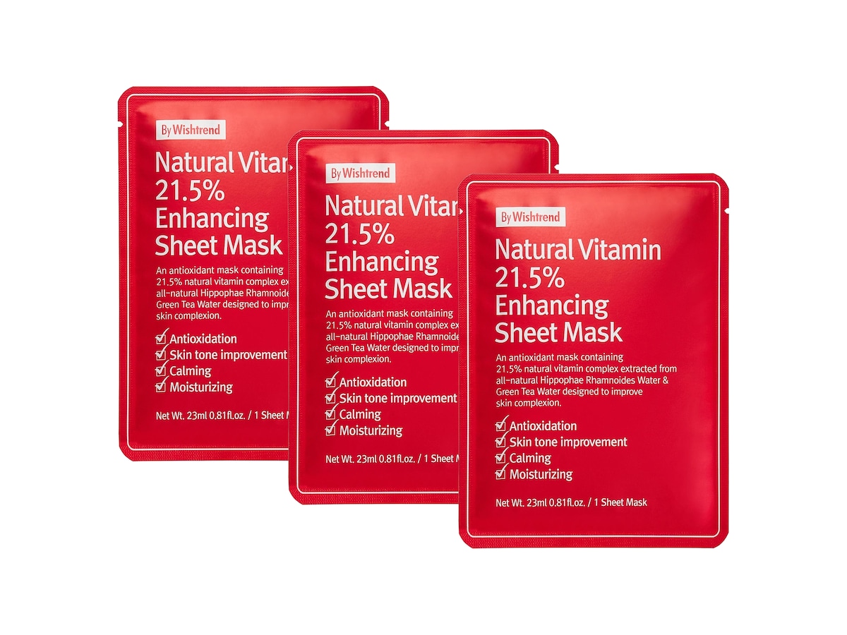 By Wishtrend By Wishtrend Natural Vitamin 21,5% Enhancing Sheet Mask 3 pcs Hudpleie - Pakkedeals