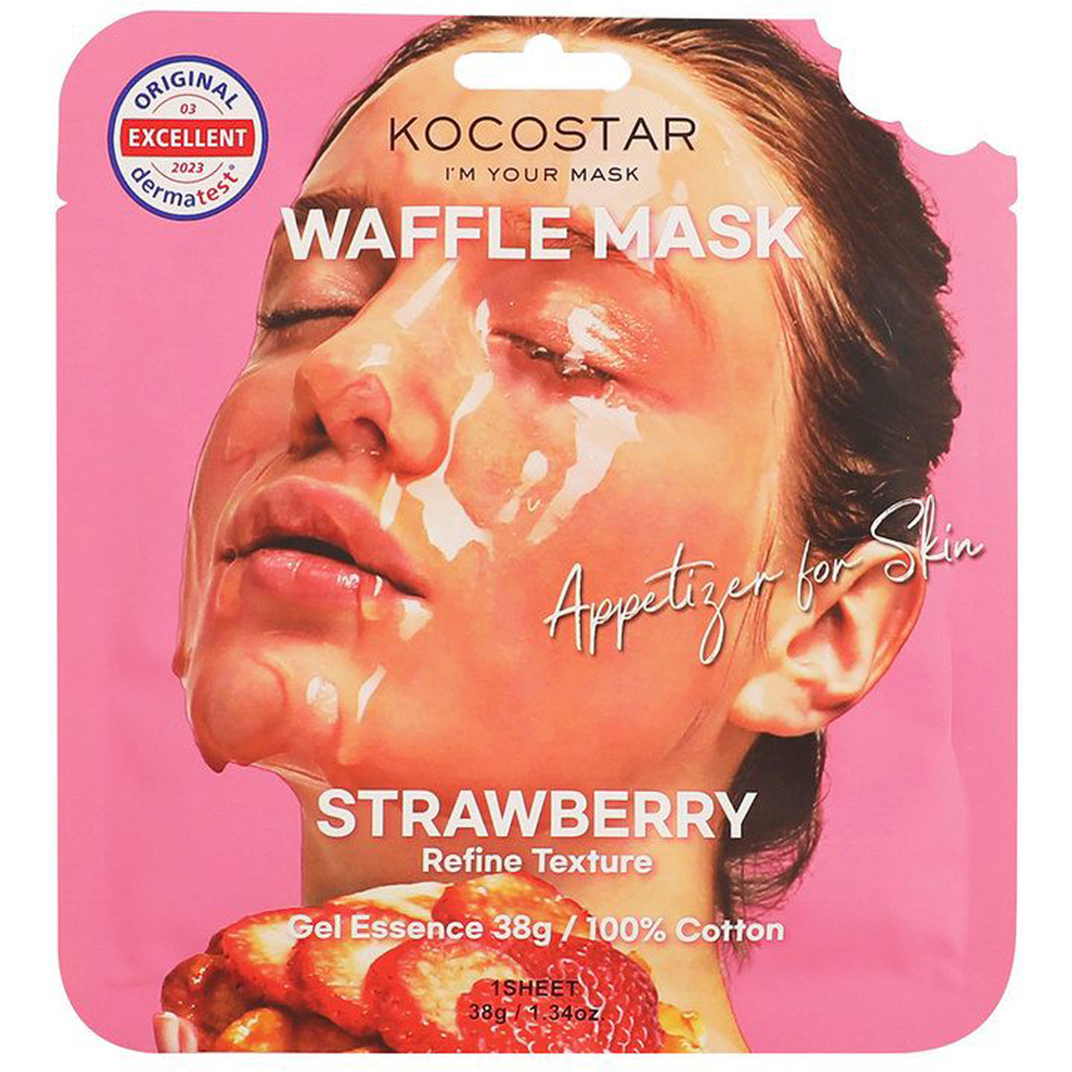 Waffle Mask Strawberry