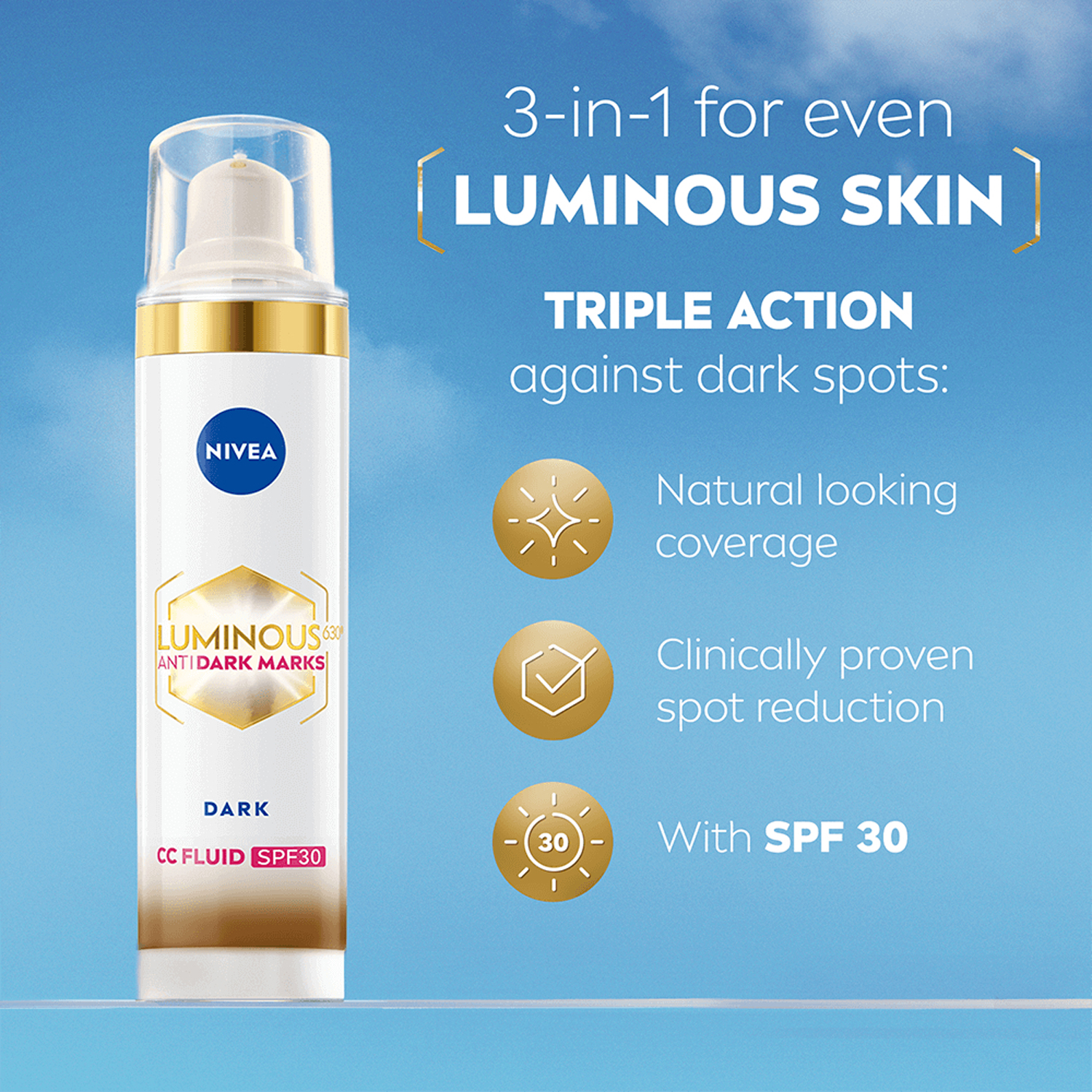 Luminous 630 Anti Dark-Spot CC Fluid 3-in-1 Dark SPF30