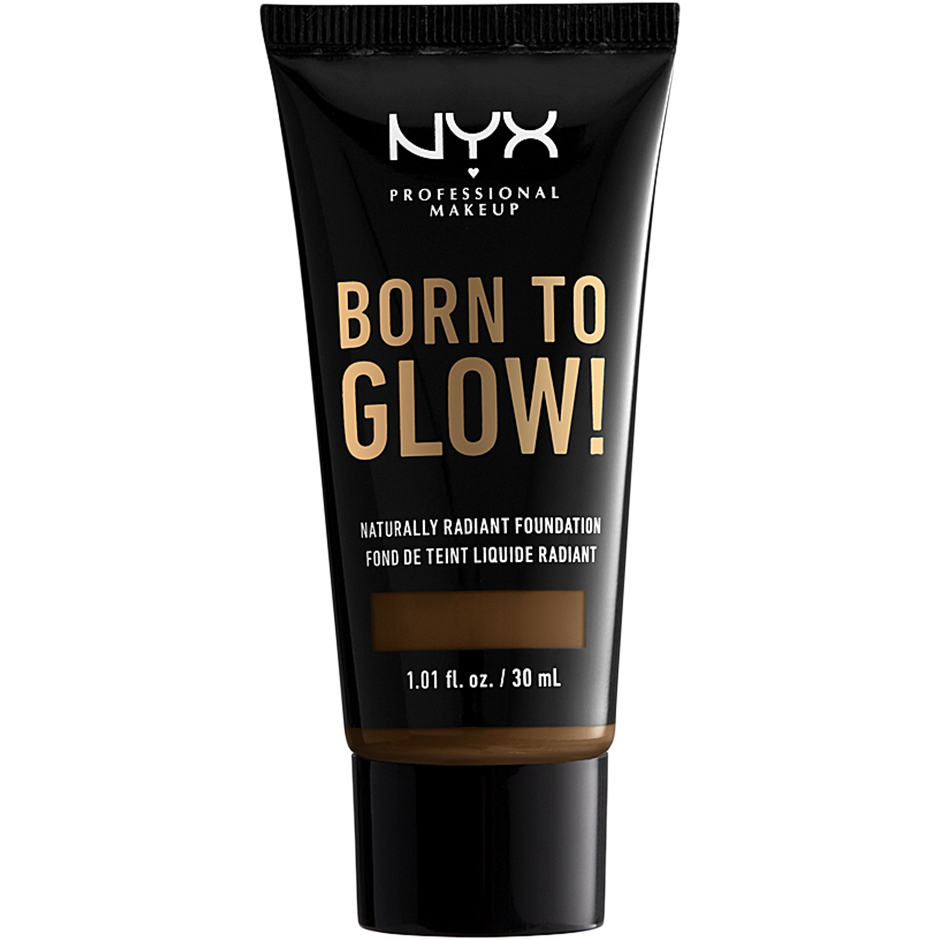 NYX Professional Makeup Born To Glow Naturally Radiant Foundation Walnut - 30 ml Sminke - Ansikt - Foundation