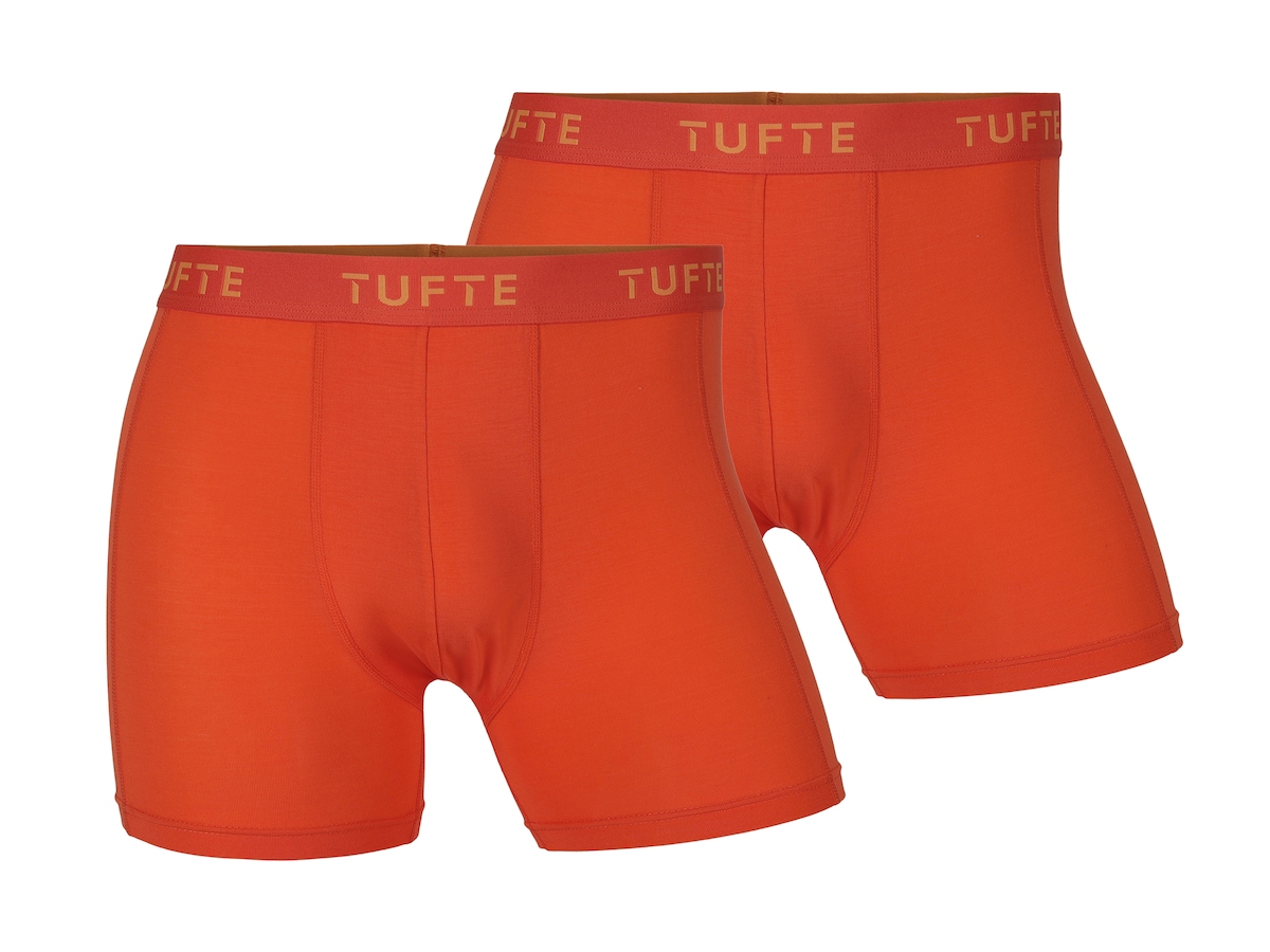 Tufte Herre Boxer Briefs Blazing Orange 2pk