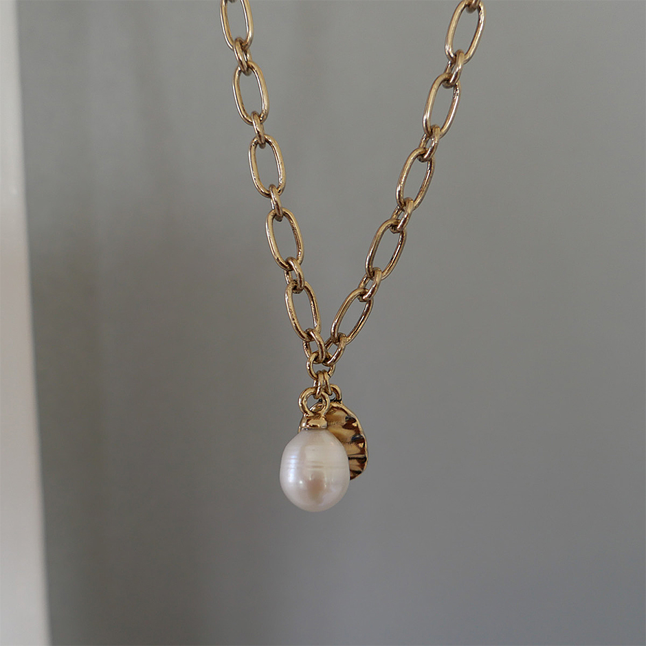 Waves & Pearls Bunch Necklace