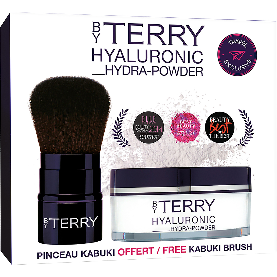 Hyaluronic Hydra-Powder & Tool-Expert Kabuki Brush Set