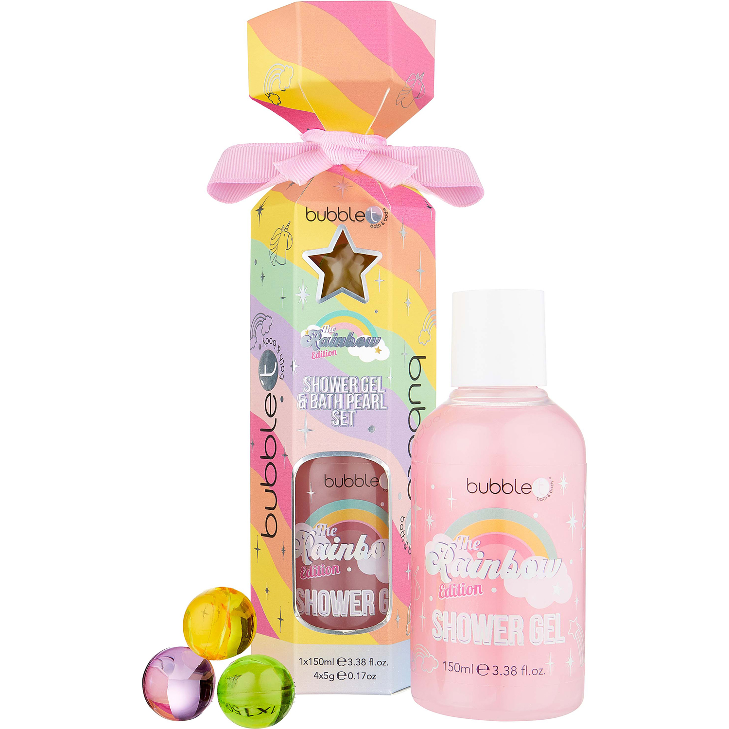 Rainbow Body Wash & Bath Pearls Set