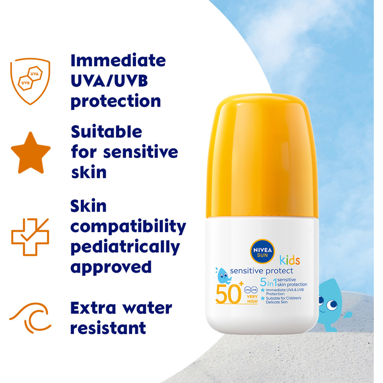 NSUN Kids Sensitive Roll-On SPF50+