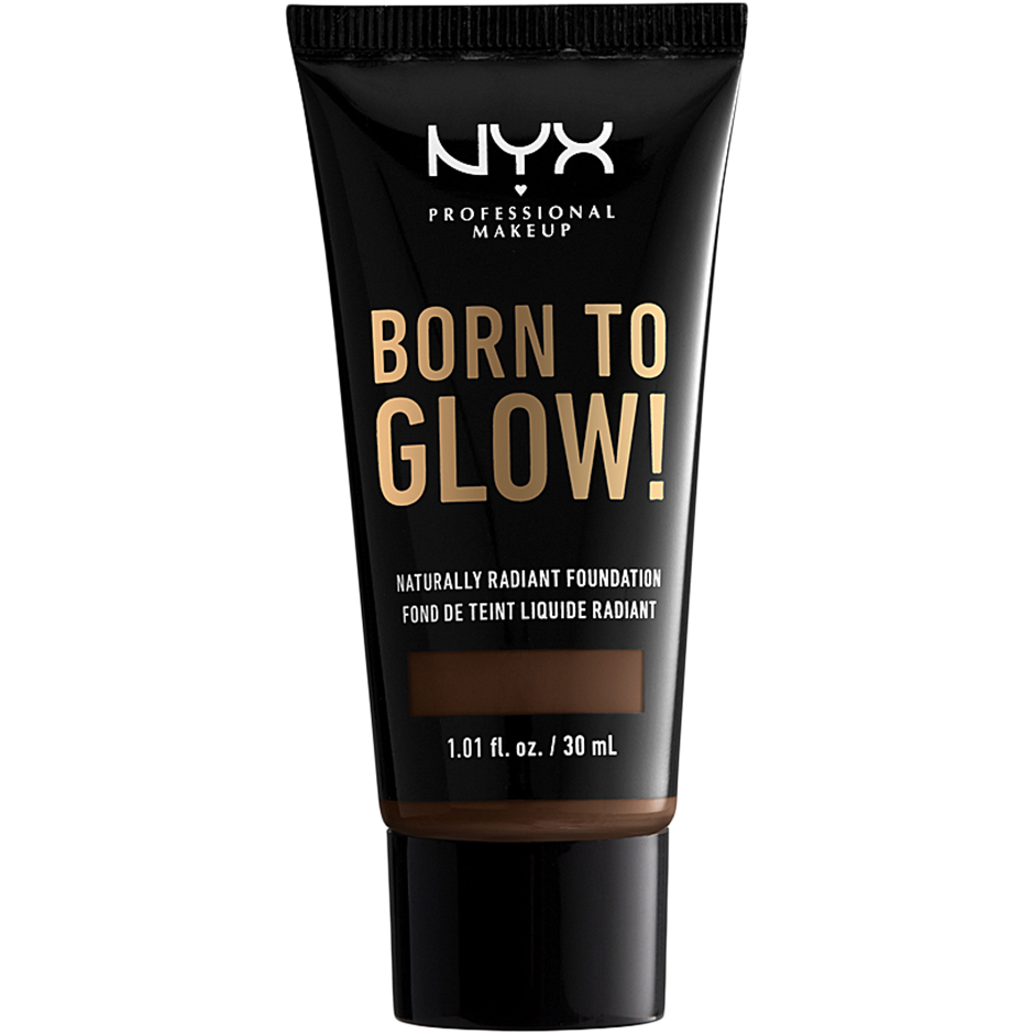 NYX Professional Makeup Born To Glow Naturally Radiant Foundation Warm Walnut - 30 ml Sminke - Ansikt - Foundation